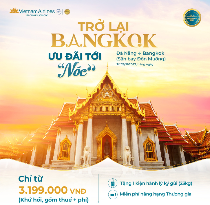 vietnam airlines mỏ đường bay đà nẵng đi bangkok